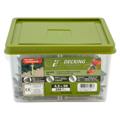4.5x50mm C2 Decking-Fix Green Decking Screw (Tub of 250)