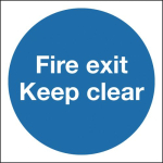 150X150 FIRE EXIT KEEP CLEAR