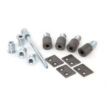 Antique Pewter Sash Window Stops & Key