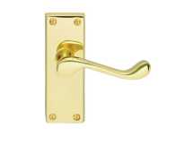 Victorian PB Scroll Lever Latch Furniture (Contract)