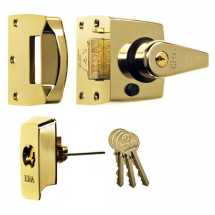 40mm BS High Security Rim Nigh tlatch Brass Cylinder & Body