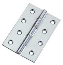 DPBW Satin Chrome Hinge Solid Drawn (inc screws) 76x51x3mm