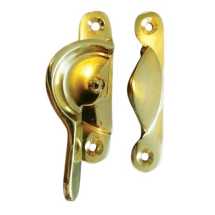 Narrow Locking Fitch Fastener Polished Brass