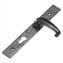 Black Euro Profile Lever Handles 92mm cc Narrow Plate