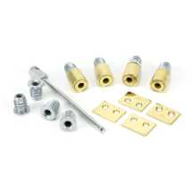 Polished Brass Sash Window Stops & Key