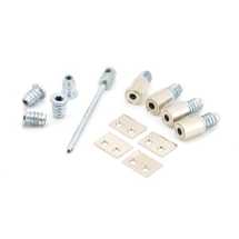 Satin Nickel Sash Window Stops & Key