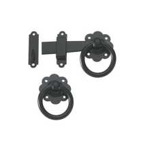 5inch No.1136 Plain Ring Handled Gate Latch Black