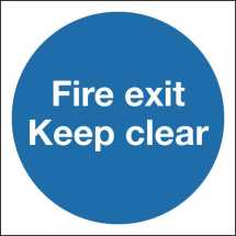 150X150 FIRE EXIT KEEP CLEAR