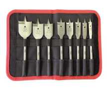 8 Piece Flat Wood Bit Set 10-38mm