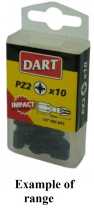 DART PH1 25mm Impact Driver Bit - Pack 10